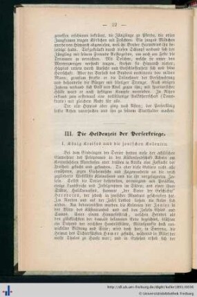 III. Die Heldenzeit der Perserkriege.