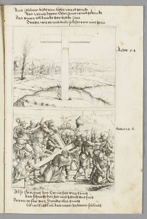 Kreuztragung, Blatt 52b in: Peter Perényi, "Vorredt und eingang der Concordantzen alt und news Testaments"