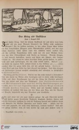29: Der Krieg als Aufklärer : zum 1. August 1916