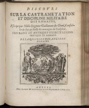 Discours Sur La Castrametation Et Discipline Militaire Des Romains