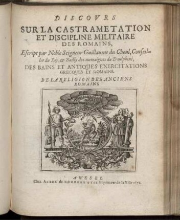Discours Sur La Castrametation Et Discipline Militaire Des Romains