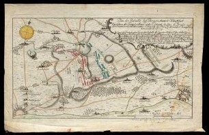 Plan der Bataille bey Bergen