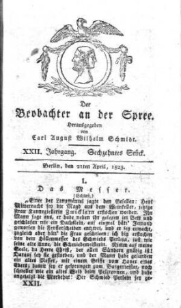 16. Stueck, 21. April 1823