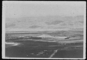 B XIX 18 255 Tell der-alla, Blick von Osten über das Jordantal
