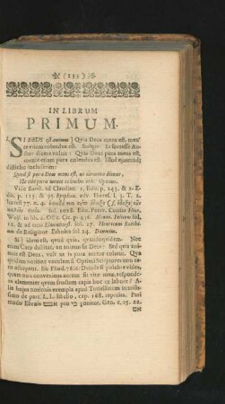 In Librum Primum.
