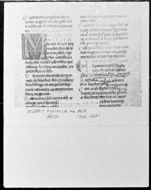 Vollbrevier — Initiale M, Folio 256recto