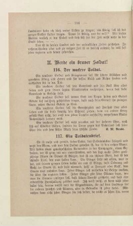 II. Werde ein braver Soldat!