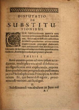 Disp. iur. de substitutionibus