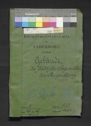 Verpachtung der städtischen Sägemühle