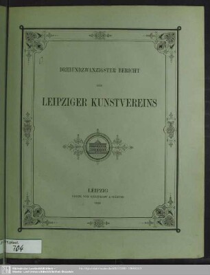 23.1884: Bericht des Leipziger Kunstvereins