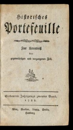 7. Stück (Julius 1788): Historisches Portefeuille