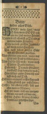 Bitte/ wider alles Böse