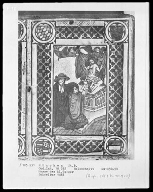 Zwei Buchillustrationen — Messe des heiligen Gregor