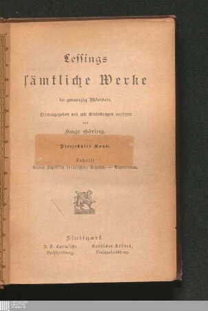 14: Kleine Schriften vermischten Inhalts [u.a.]