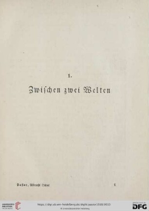 1. Zwischen zwei Welten