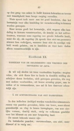 Hoofdstuk XX. Nadeelen van de belemmering der vrijheid der bevolking op Java