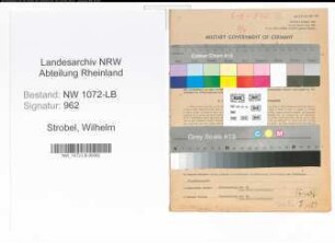 Entnazifizierung Wilhelm Strobel , geb. 05.02.1907 (Angestellter)