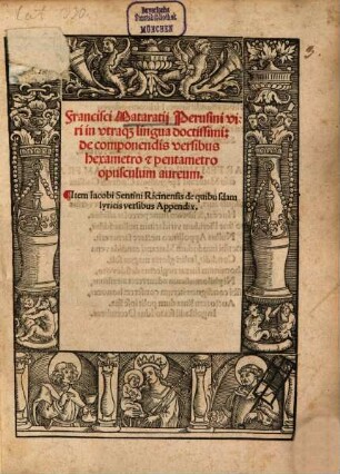 Francisci Mataratij Perusini ... de componendis versibus hexametro [et] pentametro opusculum aureum