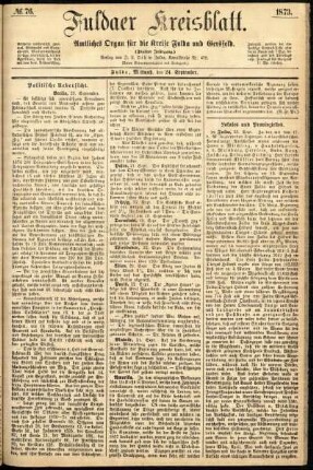 Ausgabe vom Mittwoch, den 24. September 1873.