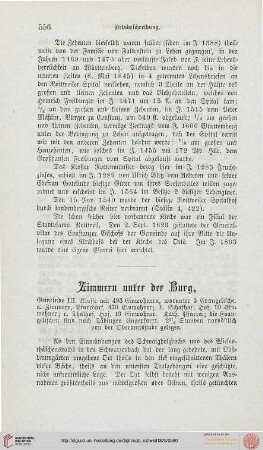 Zimmern unter der Burg