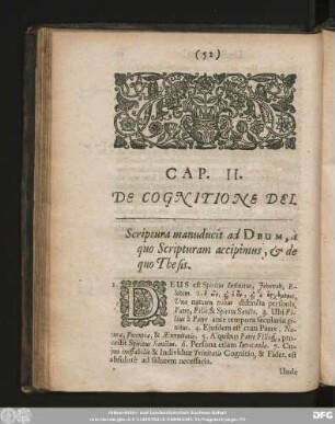 Cap. II. De Cognitione Dei.