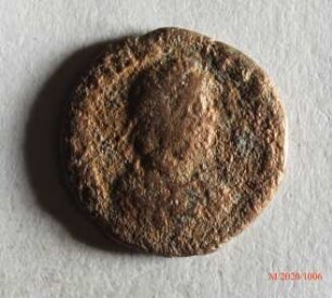 Römische Münze, Nominal Centenionalis, Prägeherr Gratian, Prägeort nicht bestimmbar, Original