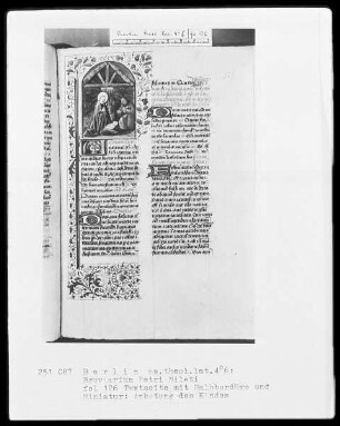 Breviarium Petri Mileti — Anbetung des Kindes, Folio 126recto