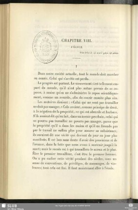 Chapitre VIII. L'École