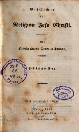 Geschichte der Religion Jesu Christi, 45 = Forts. Bd.32
