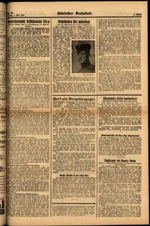 Zweite Ausgabe vom Freitag, den 01. Mai 1942.