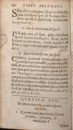 Qvaestio XVII. De donotimoris, quod respondet fidei.