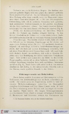 Fütterungsversuche mit Methylenblau