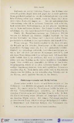 Fütterungsversuche mit Methylenblau