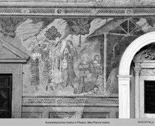 Wanddekoration : Anbetung der Könige (unteres Register)