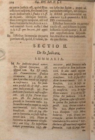 Sectio II. De Re Judicata.