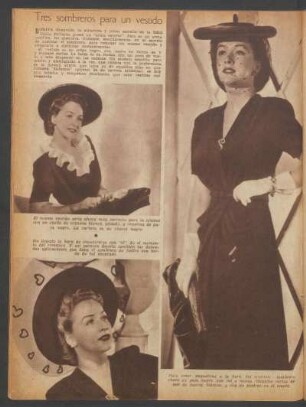 Tres sombreros para un vestido