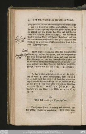 II. Von den göttlichen Eigenschaften.