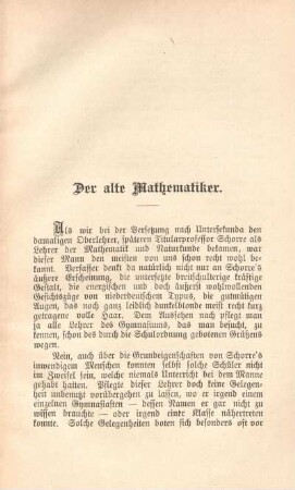 Der alte Mathematiker.