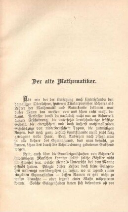 Der alte Mathematiker.