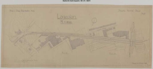 Beuel: Lageplan RSE-Strecke zwischen Bahnhof Pützchen und der Staatsbahnunterführung in Beuel