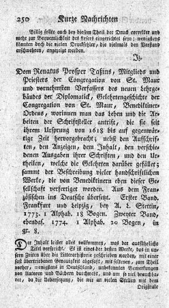 Gelehrtengeschichte der Congregation von St. Maur, Benediktiner-Ordens. Bd.1.2.