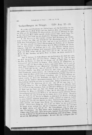 Verhandlungen zu Brügge. - 1520 Aug. 12-24.