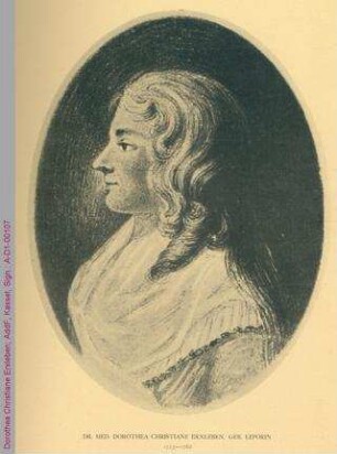 Porträt von Dorothea Christiane Erxleben