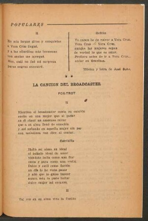 La canción del Broadcaster : Fox-trot