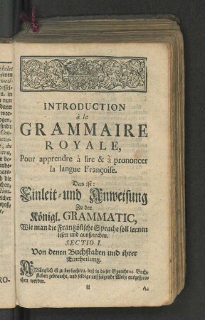 Einleit-und Anweisung zu der Königl. Grammatic, ...