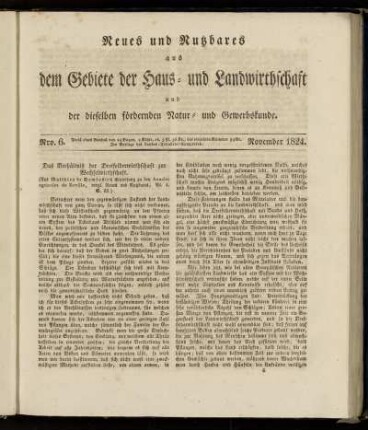 Nro. 6. November 1824.