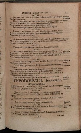 Theodosius II. Imperator, & eius tempora.