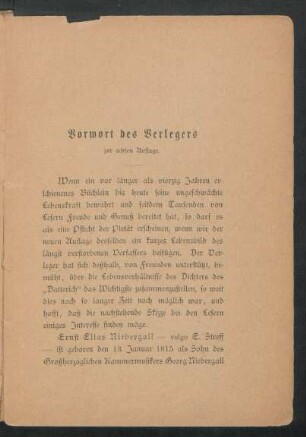 Vorwort des Verlegers zur achten Auflage.