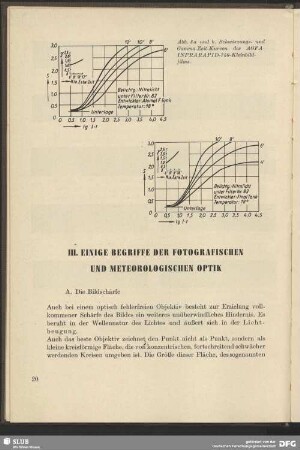 III. Einige Begriffe der fotografischen und meteorologischen Optik