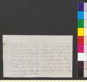 Brief von Stein, Charlotte von an Goethe, Johann Wolfgang von